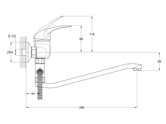 Image 3 Смеситель для ванны D40-A, серия 360 ECONOCE