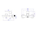 Watch image 2 Смеситель для ванны (SUS 304) D35, серия LES  AV Engineering