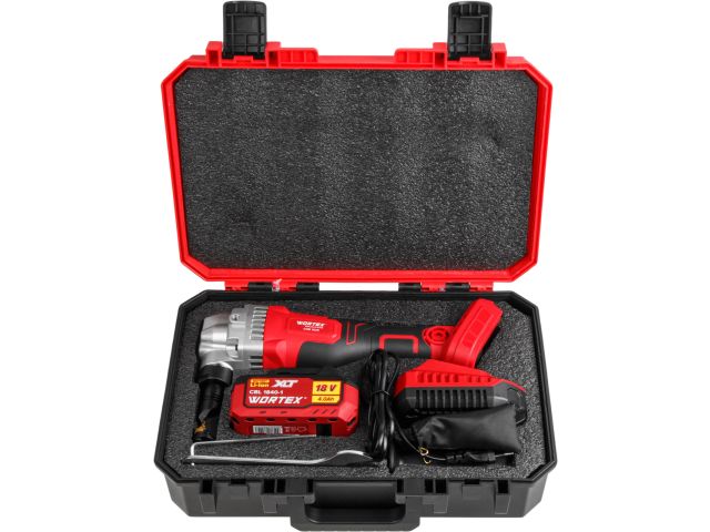 Image 9 Аккум. ножницы высечные WORTEX CNB 1825 XLT SET БЕСЩЕТ., 18 В, 900-2000 ход/мин, до 2,5 мм, 1х4 А*ч