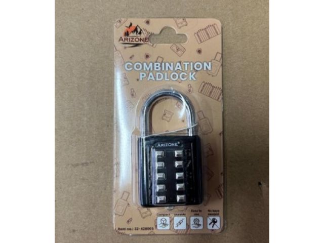 Image 1 Замок навесной кодовый, черный, ARIZONE