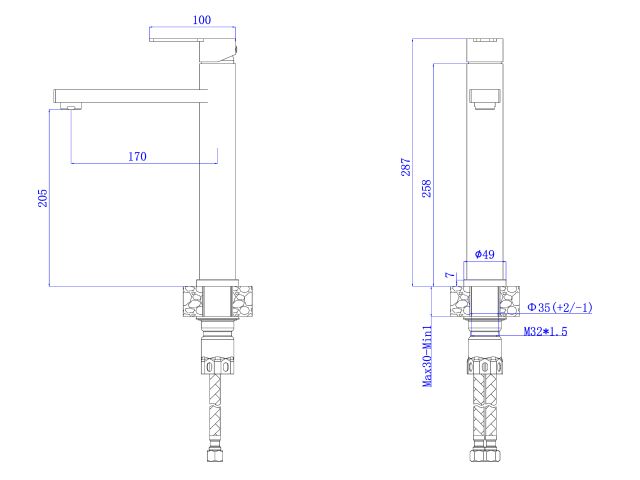 Image 2 Смеситель для умывальника (SUS 304) D35, серия BON AV Engineering