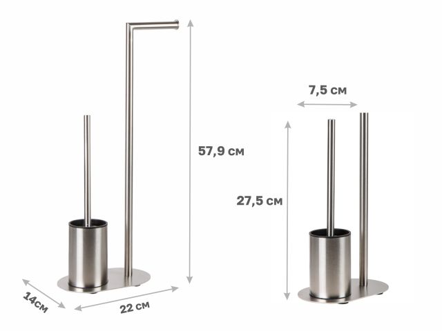 Image 2 Ершик с держателем для туалетной бумаги, нержавеющая сталь, PERFECTO LINEA