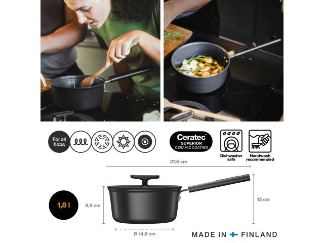 Image 4 Соусник с крышкой 1,8л Hard Face FISKARS