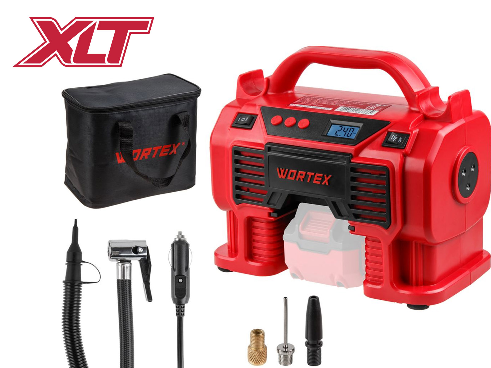 Аккум. компрессор WORTEX CTI 1810 в кор. ALL1 XLT SOLO 18 В, 11 бар, 9/360 л/мин