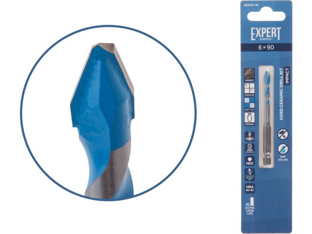 Сверло по керамограниту  6x90 мм EXPERT STARTUL