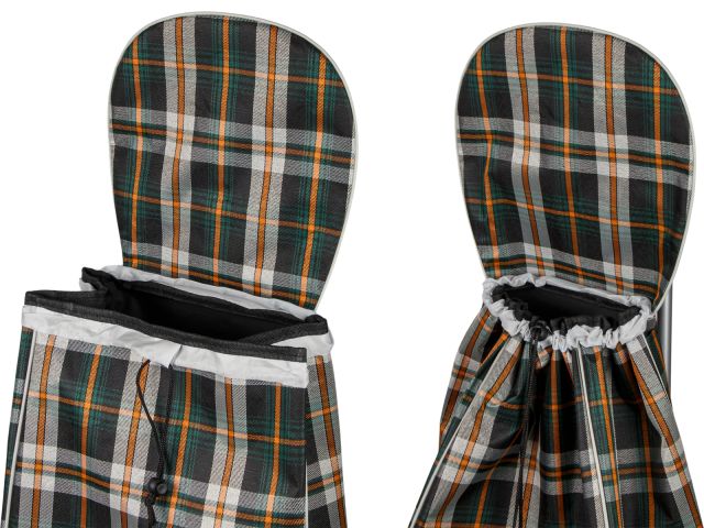 Image 4 Сумка-тележка хозяйственная на колесах 30 кг, зеленая, клетка, PERFECTO LINEA