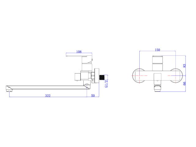 Image 2 Смеситель для ванны (SUS 304) D35, серия LES  AV Engineering