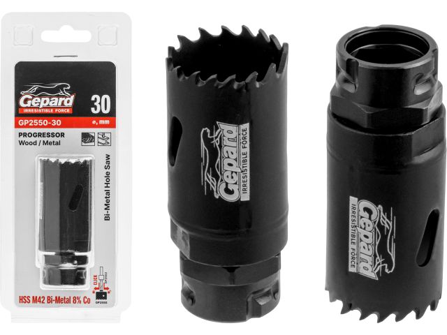 Коронка биметаллическая  d30 мм PROGRESSOR GEPARD