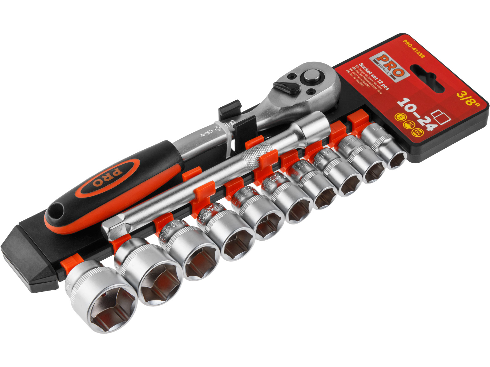 Набор головок 3/8" 10-24мм 12предм. PRO STARTUL (PRO-41438)