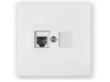 Розетка 1-ая компьютерная (скрытая) белая, Carre, BYLECTRICA