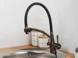 Watch image 4 Смеситель для кухни (Lt) D35, серия LUX с краном для пит. воды графит AV Engineering