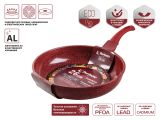 Сковорода ф 26х5.8 см, алюм., антиприг. покр., серия Cook&amp;Fun, бургундия, PERFECTO LINEA