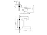 Watch image 3 Смеситель для ванны D35, серия 730 черный ECONOCE