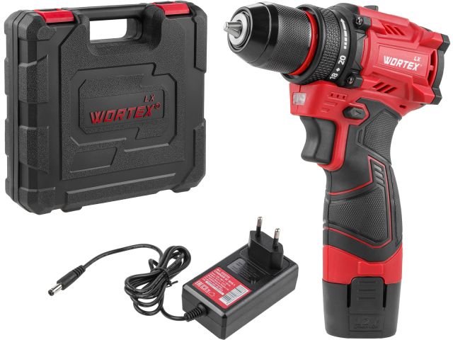 Image 1 Аккум. дрель-шуруповерт WORTEX LX BD 1215-1 Li 12В, 30 Нм, 1.5 Ач акб, патрон 10 мм, бесщёт.