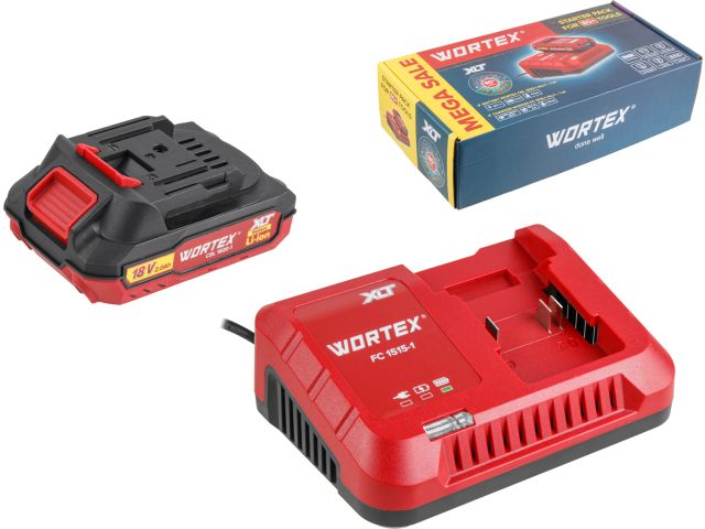 Image 2 Набор аккумулятор 2 А*ч и зарядное устройство 1х2 А WORTEX ALL1 XLT в кор. SET
