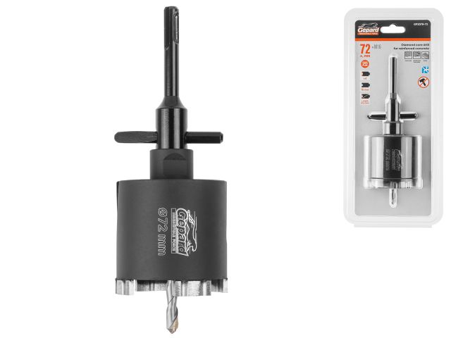 Image 1 Коронка алмазная d 72мм железобетон GEPARD (GP2079-72)