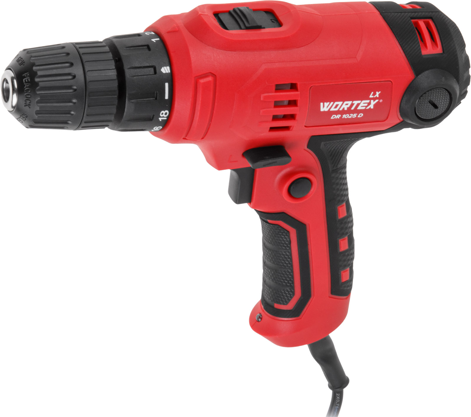 Дрель-шуруповерт WORTEX LX DR 1025 D в кор. 400 Вт, 30 Нм, 2 скор.