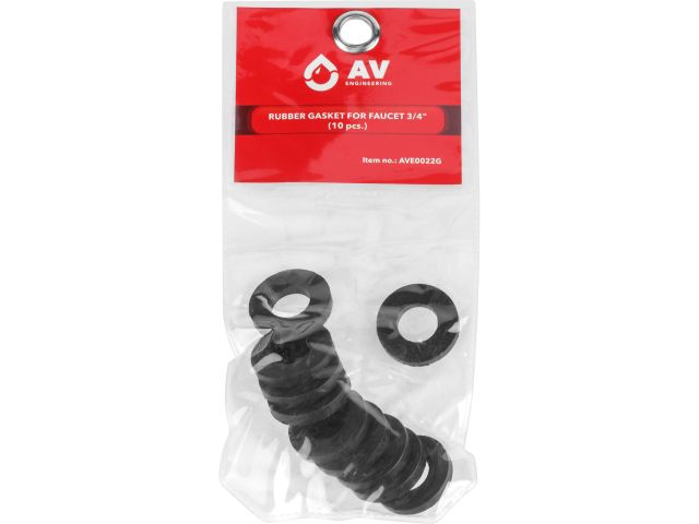 Image 1 Прокладка резиновая для смесителя 3/4", (10 шт. инд. упак.), AV Engineering