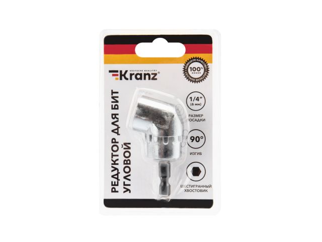 Image 4 Редуктор для бит угловой, 90 градусов, шестигранный хвостовик KRANZ