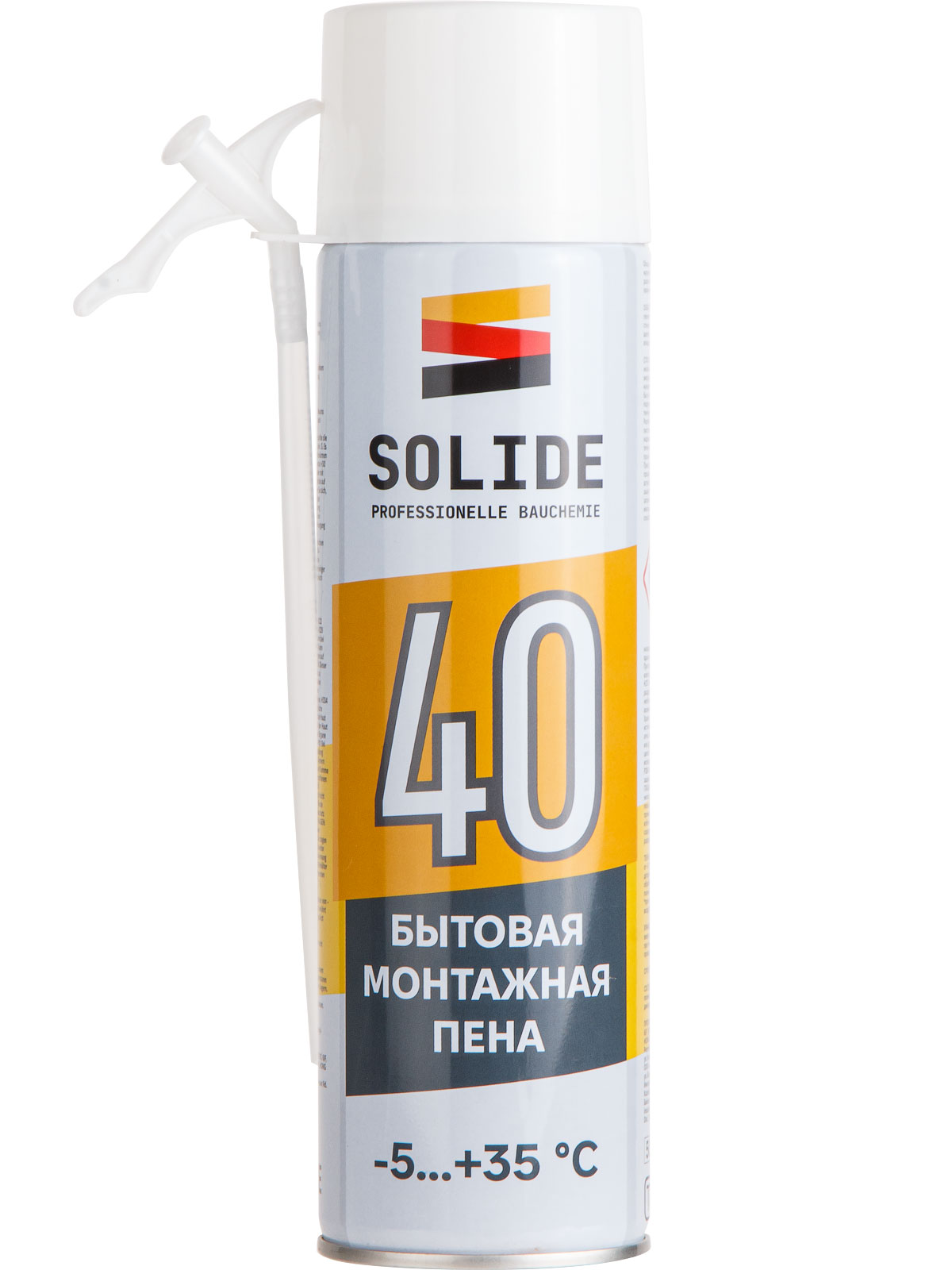 Пена монтажная бытовая всесезонная SOLIDE Foam 40 (500мл)