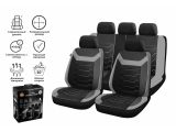 Чехлы на сиденья автомобиля универсальные, полиэстер, черно-серые, ARIZONE