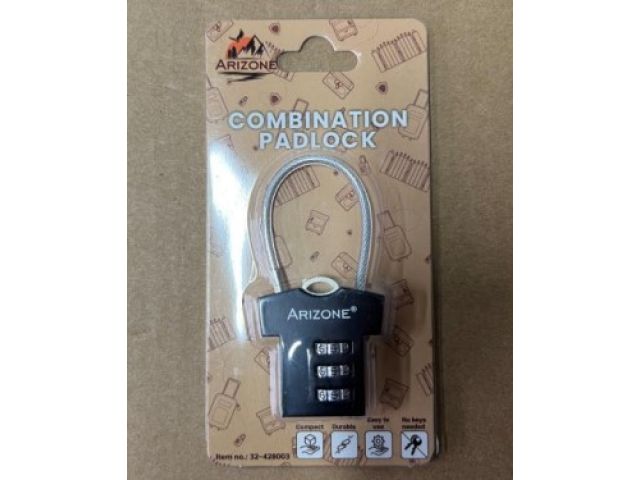 Image 1 Замок навесной кодовый, черный, ARIZONE