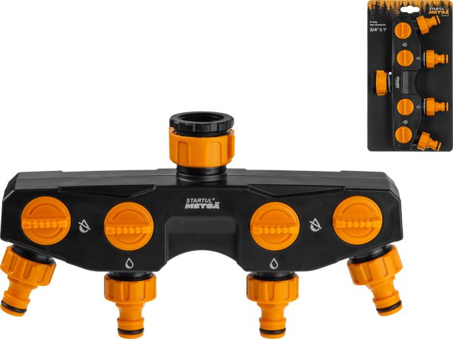 Image 1 Разветвитель для шланга 4-канальный 3/4" и 1" STARTUL METSA (ST6013-19)