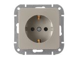 Розетка 1-ая (скрытая, с/з) песочная, Astrum, BYLECTRICA