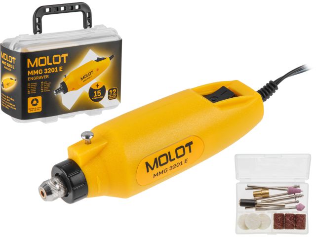 Image 1 Гравер электрический MOLOT MMG 3201 E + аксессуары