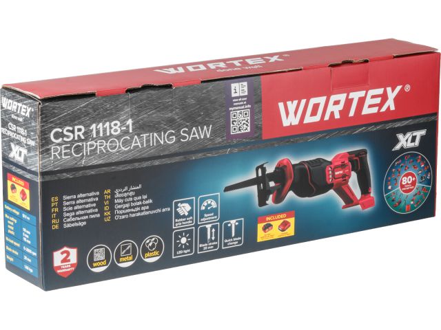Image 12 Аккум. сабельная пила WORTEX CSR 1118-1 в кор. ALL1 XLT SET 18В, 4 Ач акб, дер. 110 мм