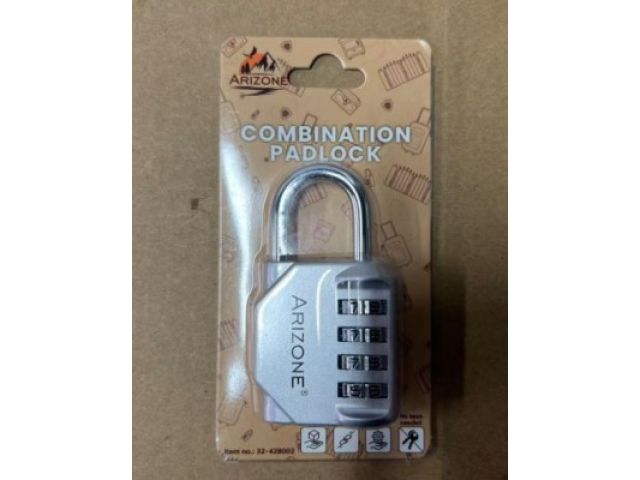 Image 1 Замок навесной кодовый, серебро, ARIZONE
