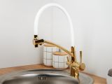 Watch image 4 Смеситель для кухни (Lt) D35, серия LUX с краном для пит. воды золото AV Engineering