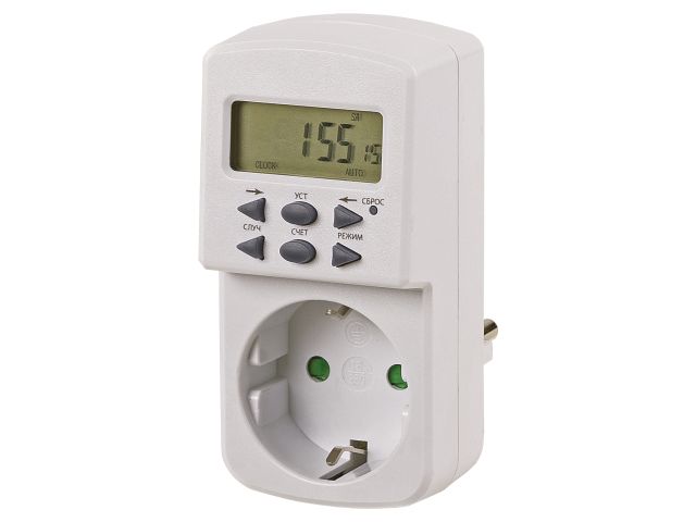 Image 2 Таймер розеточный ТРЭ-Н-01-1мин/7дн-10on/off-8А (недельный) упак.-термоусад.пленка "Народный"