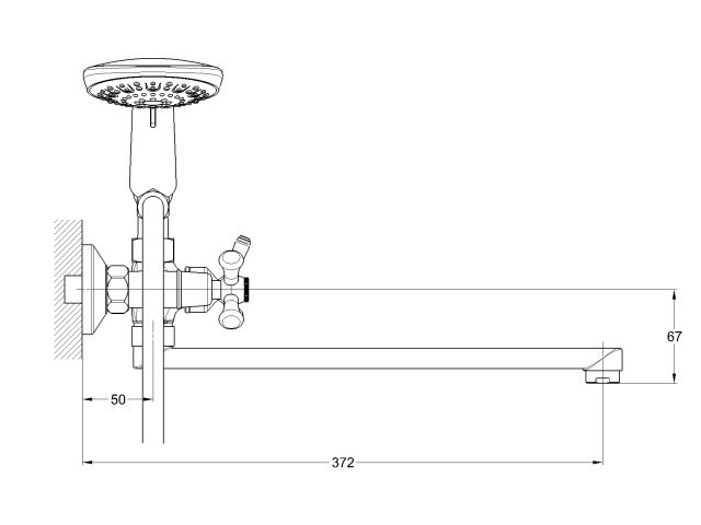 Image 4 Смеситель для ванны вентильный (тип I), серия 410 ECONOCE