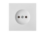 Розетка 1-ая (скрытая, б/з) белая, Carre, BYLECTRICA