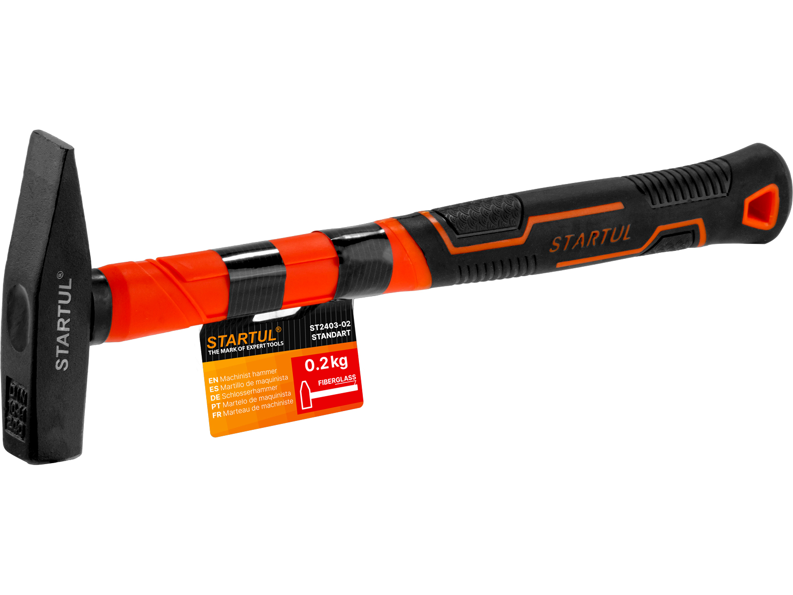Молоток 0,2кг с фибергл.рукояткой STARTUL STANDART (ST2403-02)