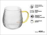 Кружка стеклянная, 400 мл, серия ARIA GOLDEN, PERFECTO LINEA 