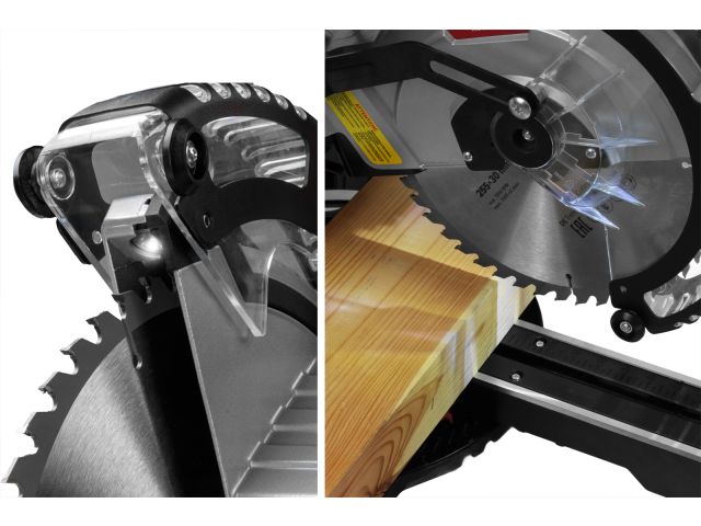 Image 10 Торцовочная пила WORTEX MS 2518 LO в кор. 1800 Вт, 255 мм, 5000 об, глуб. до 90 мм, шир. до 340 мм