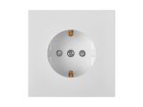 Розетка 1-ая (скрытая, с/з, з/ш) белая, Carre, BYLECTRICA
