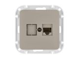 Розетка 1-ая компьютерная (скрытая) песочная, Astrum, BYLECTRICA