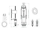 Watch image 2 Арматура для смывного бачка, однорежимная, с нижней подводкой, AV Engineering