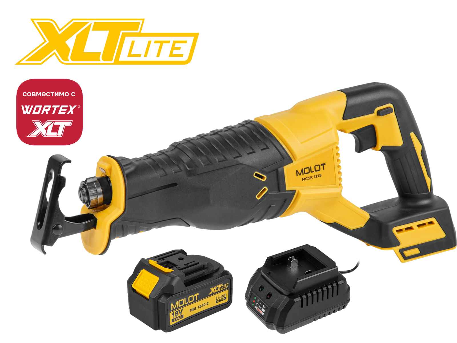 Пила сабельная аккумуляторная MOLOT MCSR 1118 XLT Lite SET