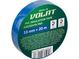 Изолента ПВХ 15ммх20м синяя ВОЛАТ