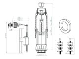Watch image 2 Арматура для смывного бачка, однорежимная, с боковой подводкой, AV Engineering