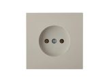 Розетка 1-ая (скрытая, б/з) песочная, Carre, BYLECTRICA