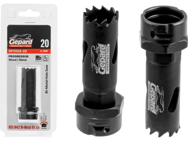 Коронка биметаллическая  d20 мм PROGRESSOR GEPARD