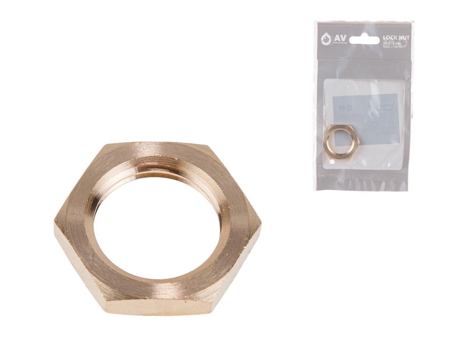 Контргайка 1/2" вн., AV Engineering (инд. упак.)