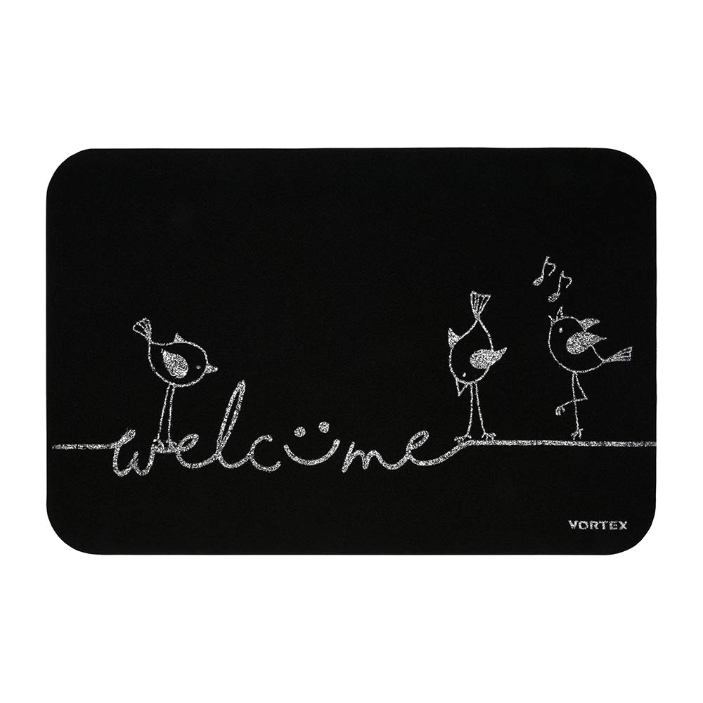 Коврик придверный "Welcome",  птицы 40*60см, VORTEX