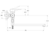 Watch image 3 Смеситель для ванны D35-A, серия 400 ECONOCE