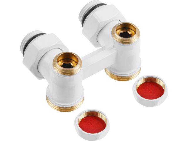 Image 4 Клапан угловой вентильный 3/4" нар. для радиатора (мультифлекс), Белый, AV Engineering (инд. упак.)